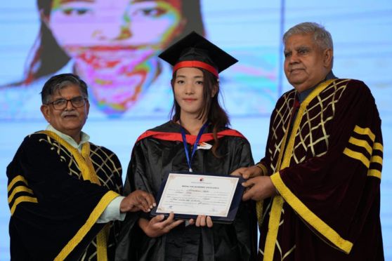 Meritorious student receives degree from VP