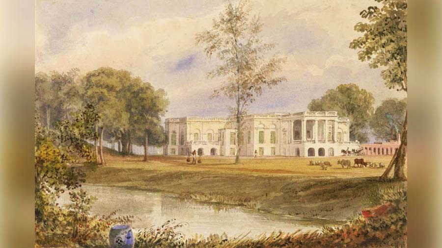 William Prinsep’s sketch of Belvedere Estate in the 1800s 