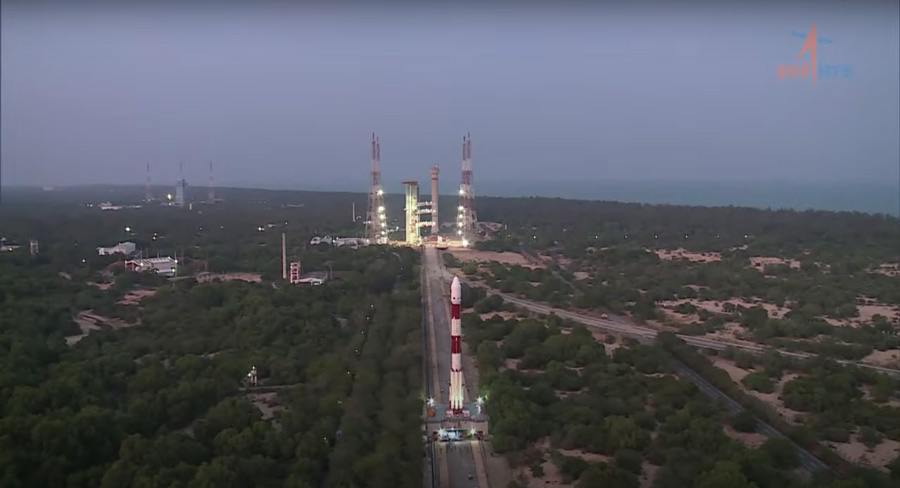 The approach to the Satish Dhawan Space Centre in Sriharikota, Andhra Pradesh