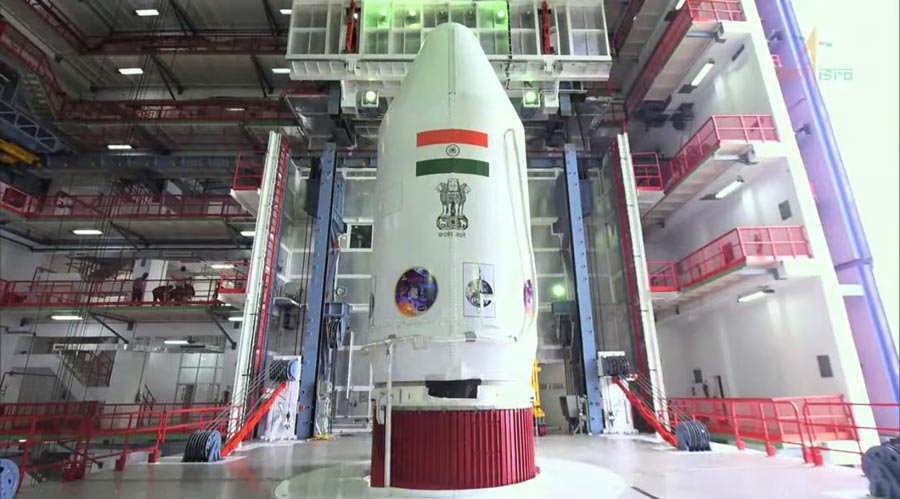 The Tricolour and the Ashok Stambh adorn the Aditya L1