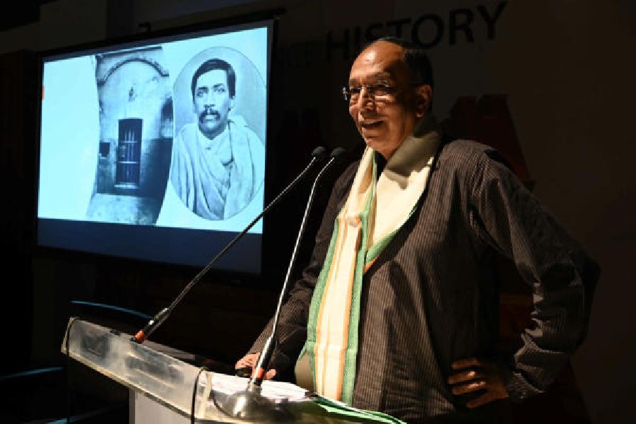Sugata Bose at the Alipore Museum on Thursday