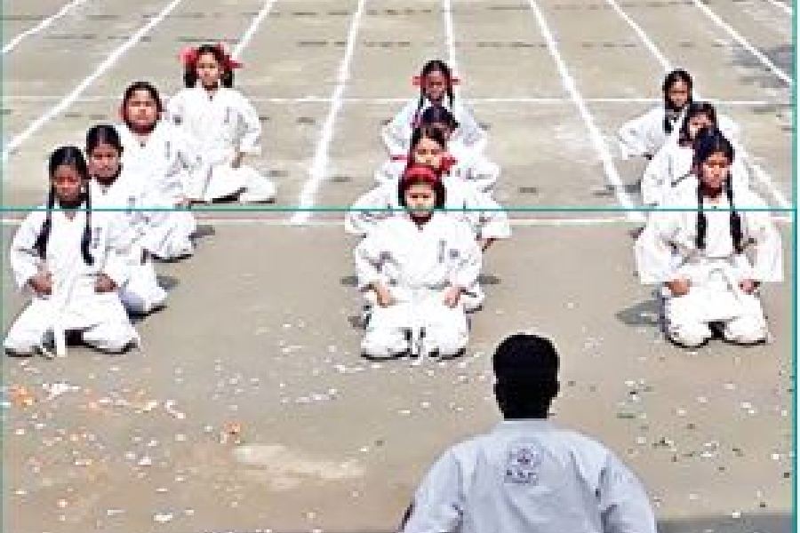 Students attend self-defence classes at the school