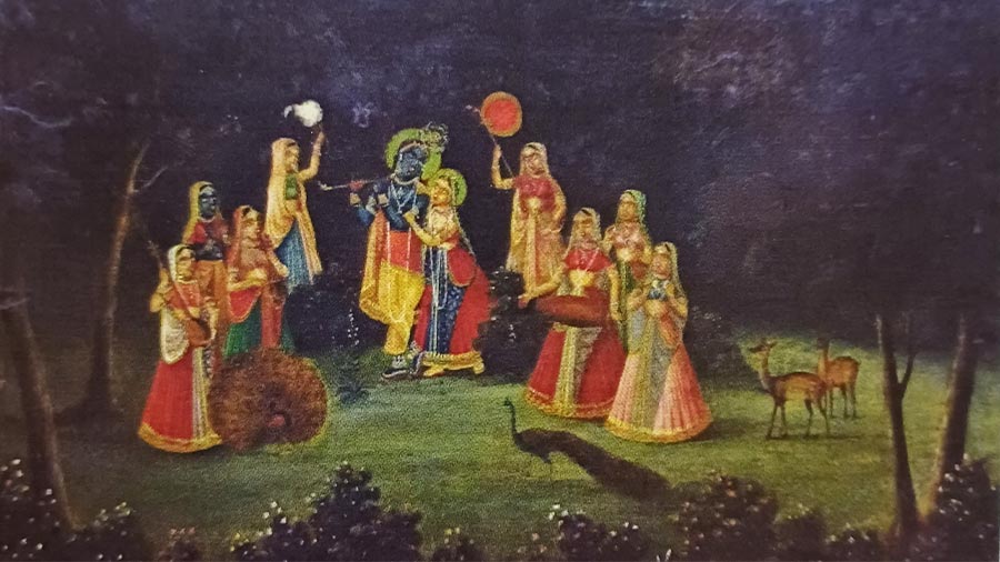 ‘Radha Krishna’, oil on canvas, 76 cm x 61 cm, Indian Museum, Kolkata (also used on the cover of the book)