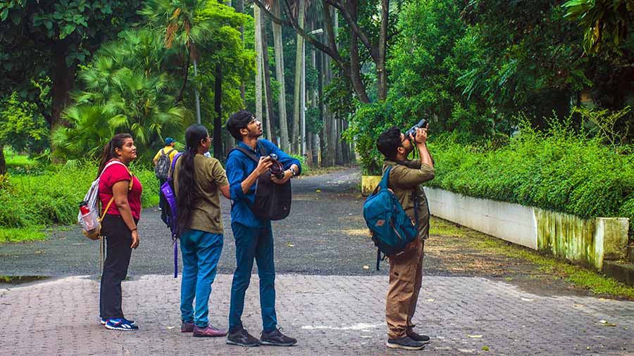 WLB participants documenting butterflies during the celebration of Big Butterfly Month at Botanical Garden, Shibpur