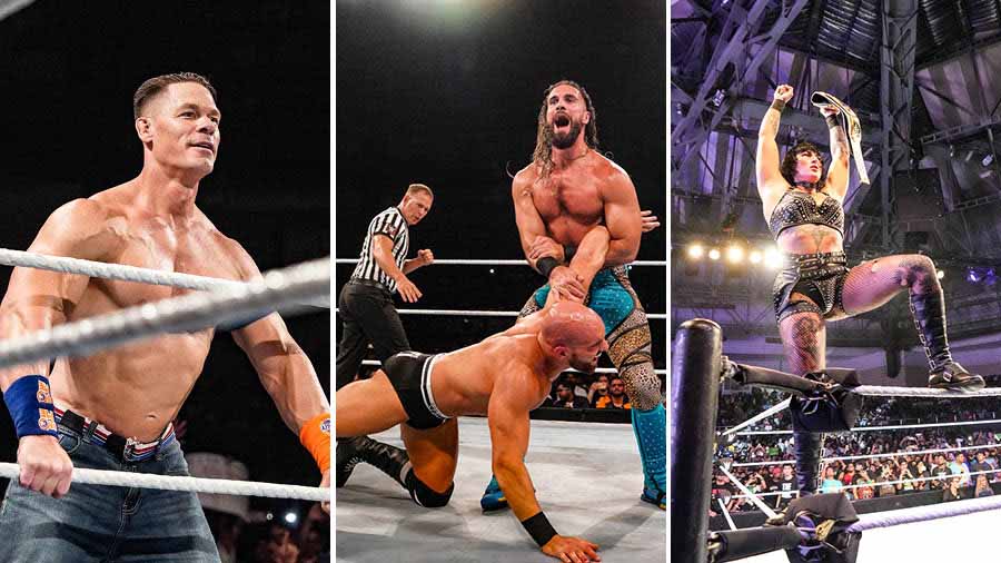 Austin Theory vs John Cena WrestleMania 39 Night 1 34 | Wrestling Junkie