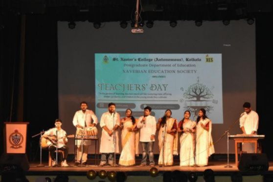 On 5th September 2023, the Xaverian Education Society of the Postgraduate department of Education of St. Xavier’s College (Autonomous), Kolkata celebrated Teachers’ Day with pomp and grandeur at Fr. Depelchin Auditorium under the kind blessings of Father Principal Rev. Dr. Dominic Savio, SJ 