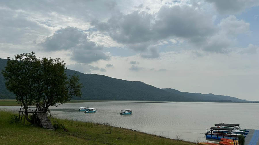 The Debrigarh Nature Camp opens up to views of the Hirakud Dam
