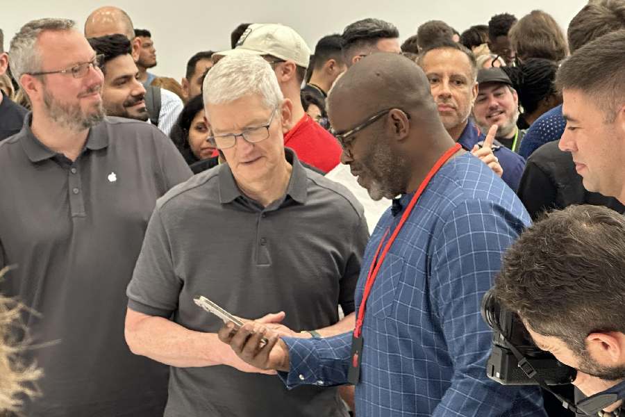 Apple CEO Tim Cook at the launch event