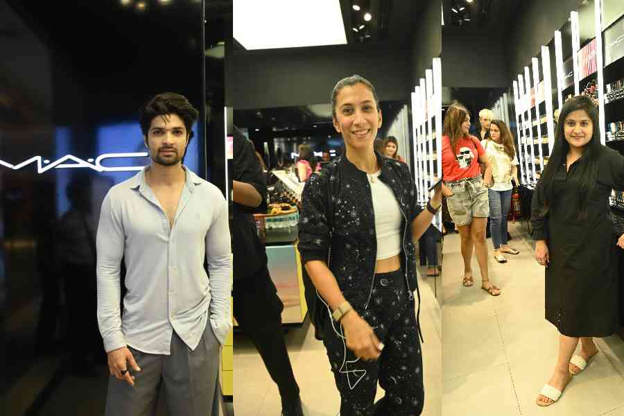 (L-R) Mohammed Iqbal, a fashion model was spotted at the event, Sanaya Mehta Vyas’s ensemble was the perfect blend of athleisure and comfort, Radhika Agarwal of Drunken Teddy dropped in 
