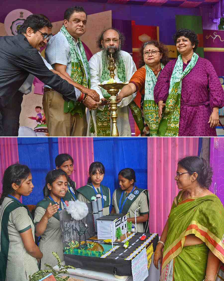 Poet Joy Goswami, West Bengal Education Minister Bratya Basu, theatre artist Arpita Ghosh inaugurated the children’s book fair and literary festival organised by the Government of West Bengal. A science exhibition was also organised on Wednesday. The five-day book fair will end on September 17 