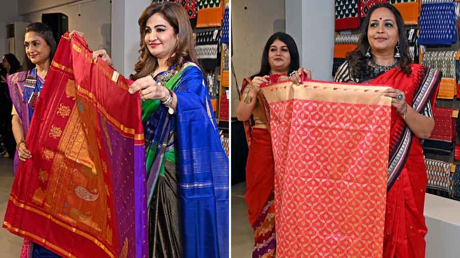 Apart from the saris they wore, the LSG members also displayed other saris weaves during the fashion show