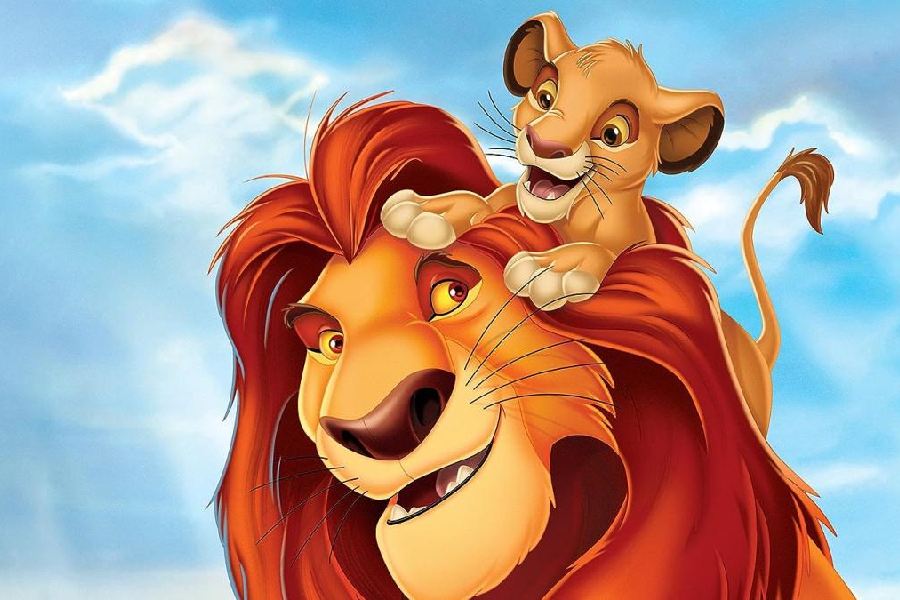 Simba and Mufasa in The Lion King