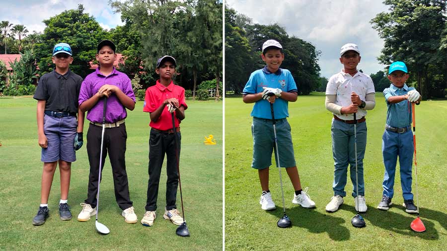 Some of the promising boys who showcased their golf skills at the tournament