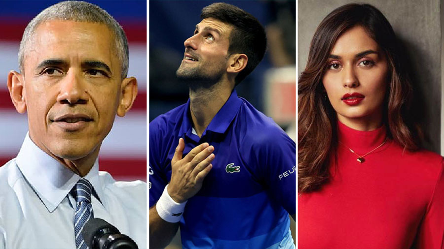 (L-R) Barack Obama, Novak Djokovic and Manushi Chhillar are among the newsmakers of the week