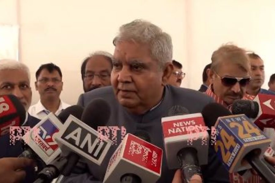 Parliament Rajya Sabha chairman Jagdeep Dhankhar hoists national flag at new Parliament