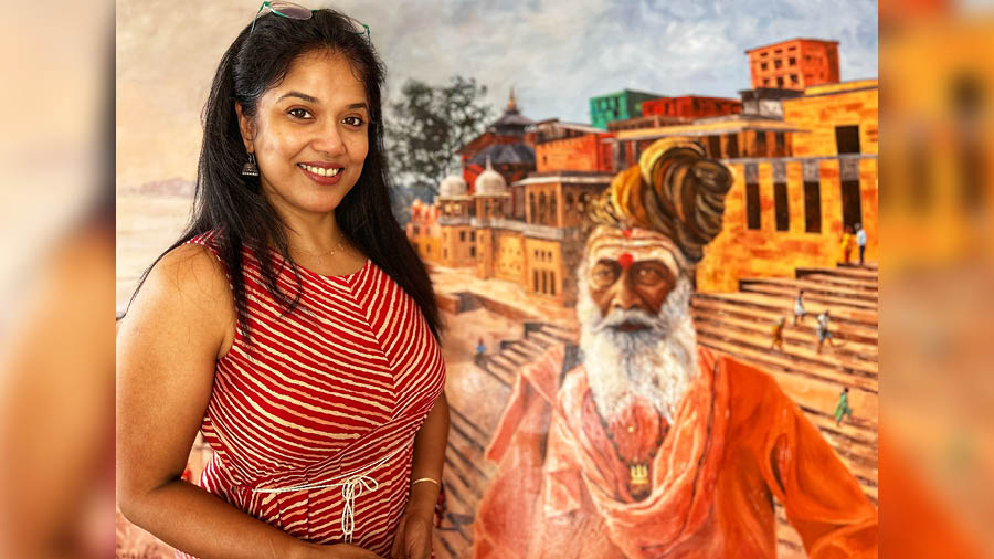 Anukta Mukerjee Ghosh gave up on her corporate job to become a full-time painter in 2012-13