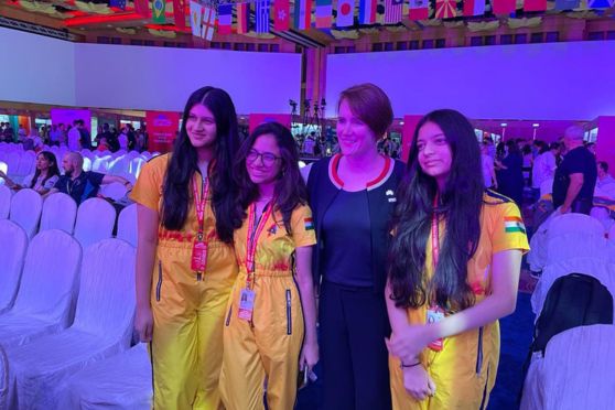 Team Urja with Ms. Kara Owen, UK Ambassador to Singapore.