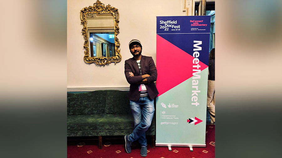Bipuljit Basu at Sheffield DocFest MeetMarket, which  is one of the world’s largest documentary and factual markets and pitching forums