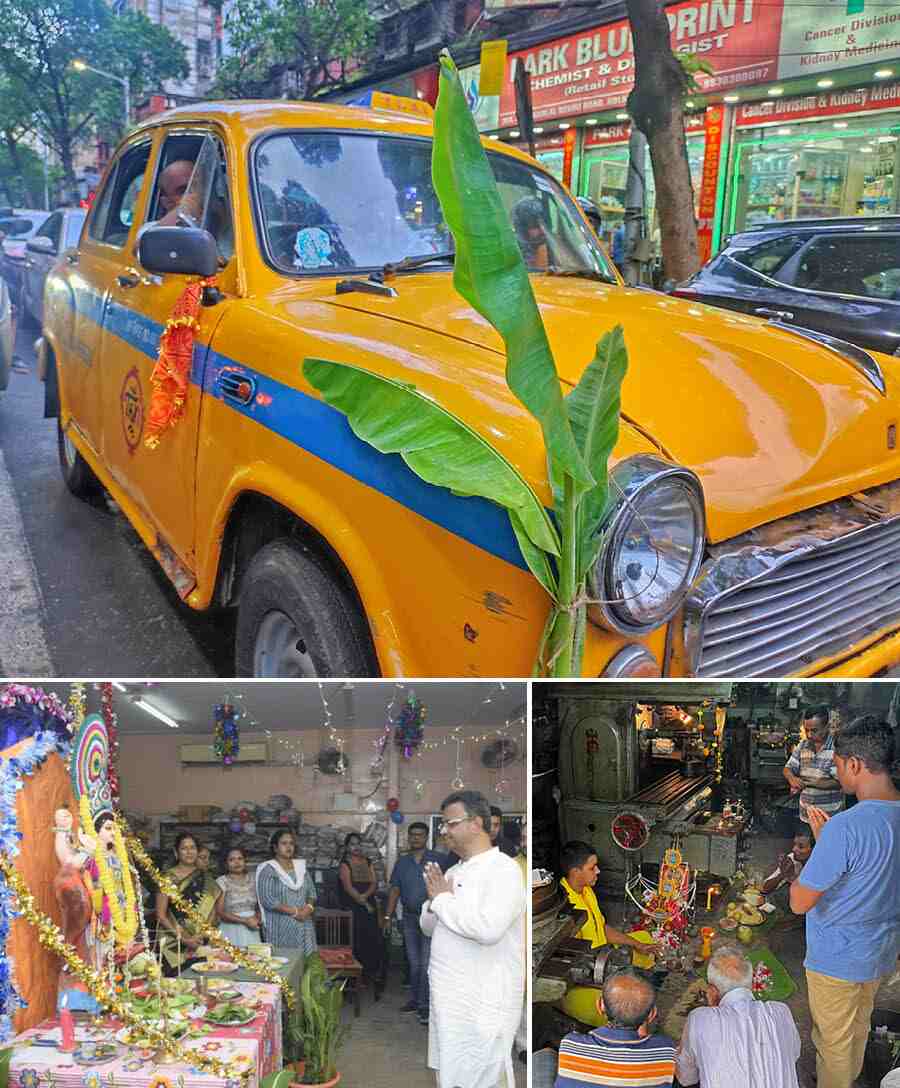 The city celebrated Vishwakarma Puja on Monday. Rituals were held in factories and workshops. The Kolkata Municipal Corporation also celebrated Vishwakarma Puja in the presence of Mayor Firhad Hakim  