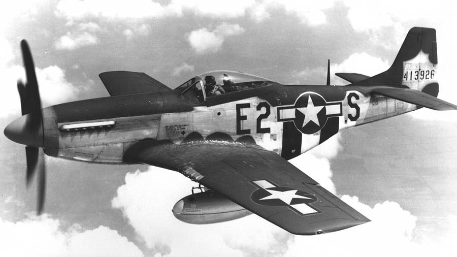 The P-51 Mustang, one of the planes Majumdar flew over the bridges of Seine and over Falaise Gap in Normandy 