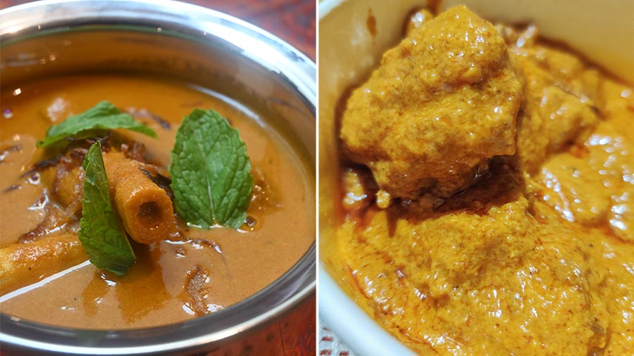 Gosht ‘Koh-e-Awadh’ Qorma and Murgh Kundan Qaliya