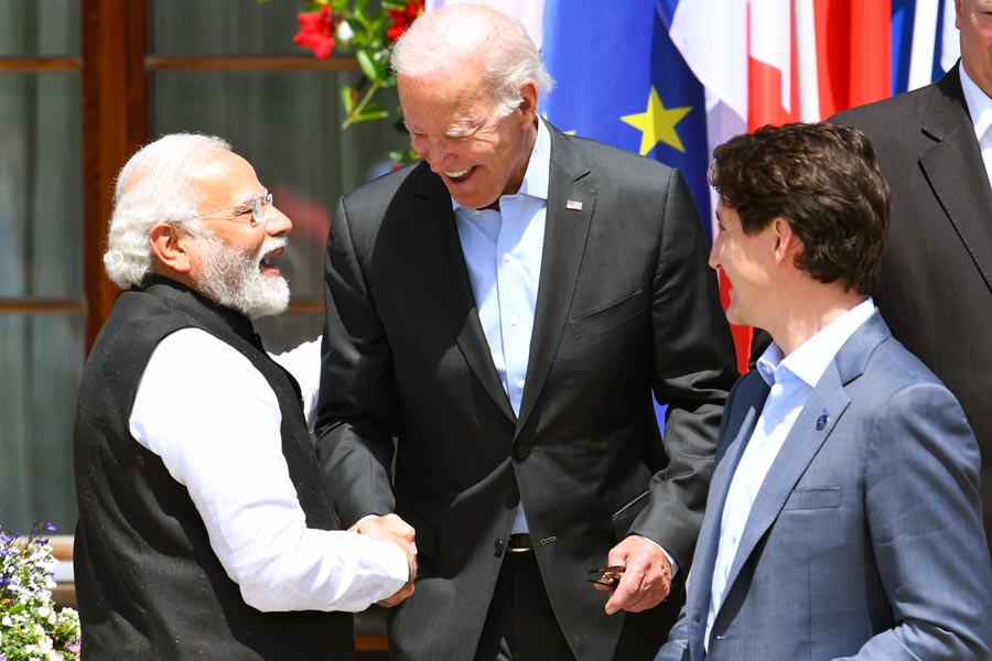 rime Minister Narendra Modi, US President Joe Biden, Canada PM Justin Trudeau at G7 summit in Germany