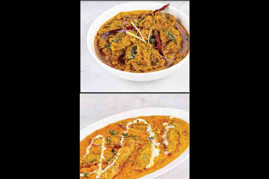 (up) Mutton Khada Masala, (down) Fish Seekh Kebab Masala