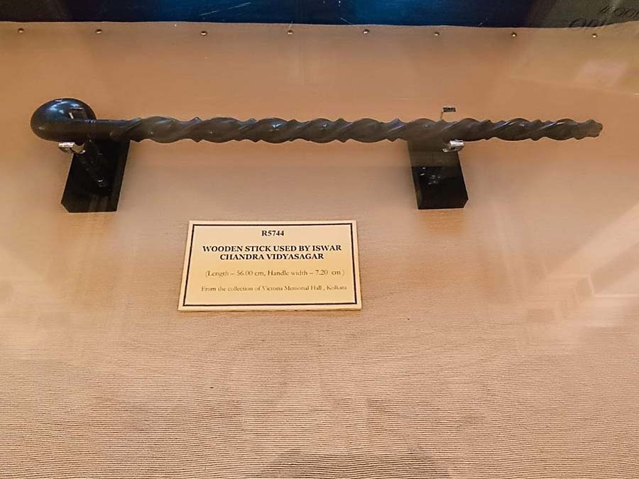 The wooden stick used by Ishwar Chandra Vidyasagar was unveiled at Victoria Memorial, Kolkata on Tuesday on the occasion of Vidyasagar's birth anniversary. The stick, from the vault of Victoria Memorial Hall, has been displayed as the object of the month 