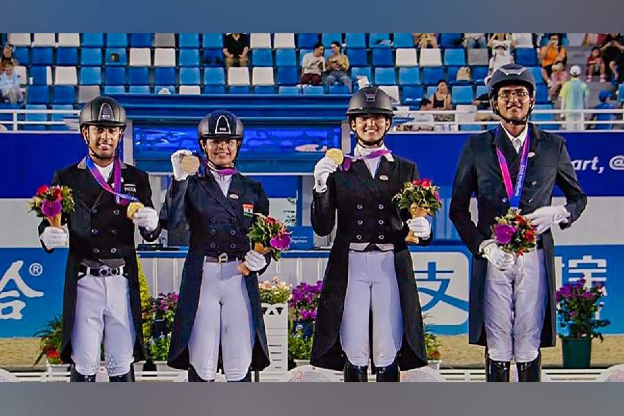 Asian Games | India's dressage quartet gallops to Asian Games gold after  years of grind away from families - Telegraph India