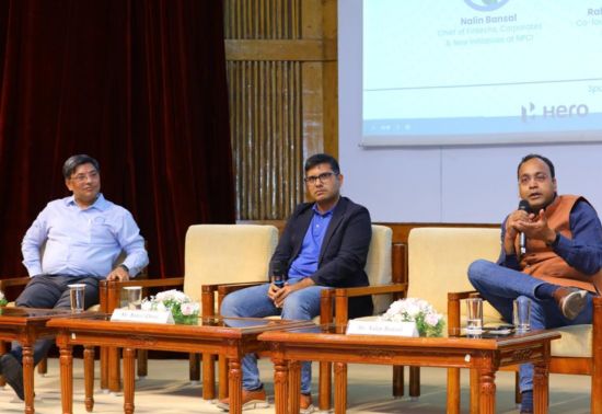 Prof. R Srinivasan, Faculty from the Strategy area, IIMB, moderated the panel discussion on "Unveiling UPI 2.0: Embracing Interoperability and Global Outreach". (L-R) Prof. R Srinivasan; Rahul Chari, Co-founder and CTO, PhonePe and Nalin Bansaln, Chief of Fintechs, Corporates and New Initiatives at NPCI