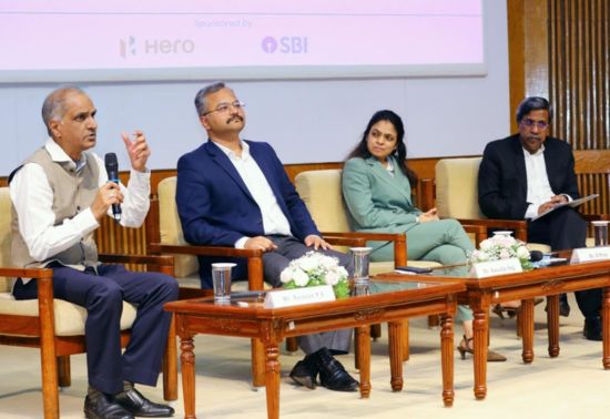 (L-R) Narayan P S, Global Head- Sustainability and Social Initiatives, Wipro Ltd.; Kanishk Negi, Sustainable Procurement Director, Schneider Electric; Priya B, Director, EY and Prof. P D Jose