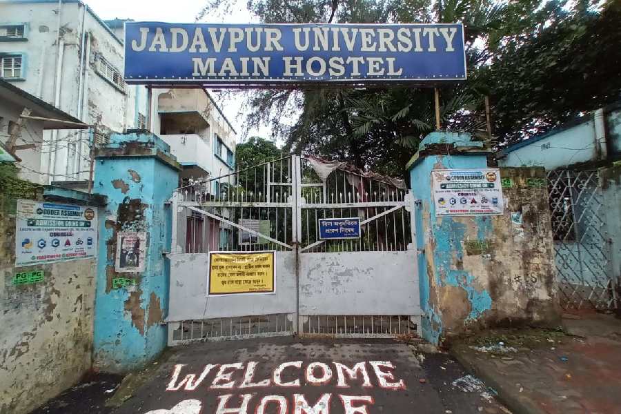 The JU Main Hostel, where a first-year student was allegedly ragged and pushed to death