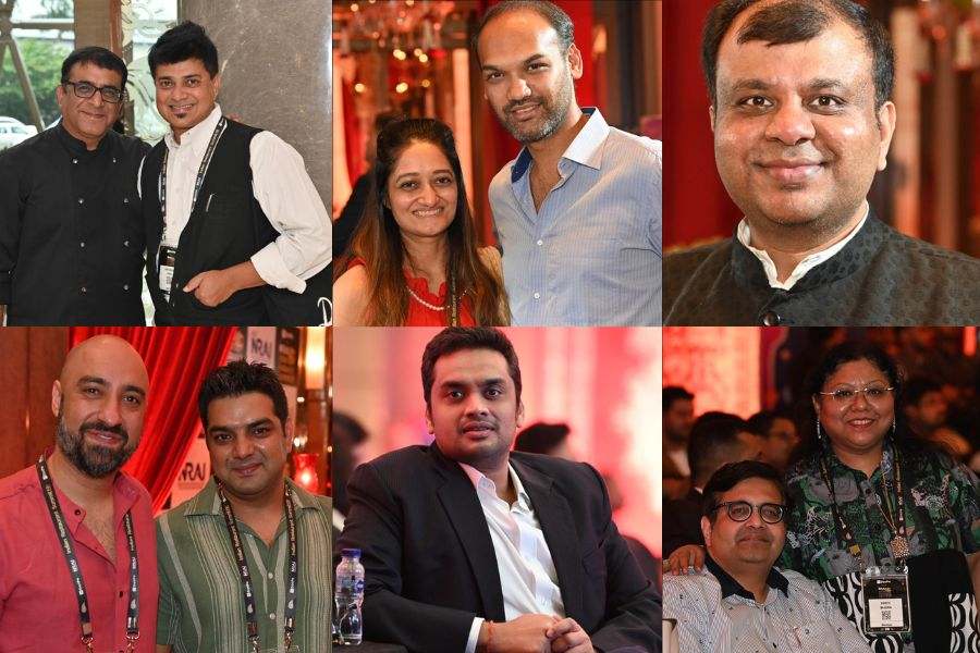 (Clockwise from left) Chefs Sharad Dewan and Saby Gorai; Aditya Mehta of White Castle Hospitality; Anirudh Poddar of Chai Break; Amit and Vanita Bajoria of Lord of the Drinks; Warehouse Cafe and Veneto; Harsh Sonthalia of Jalsa, Pls Dnt Talk and Soba Sassy; Joy Singh and Rahul Kundan of Raasta Cafe