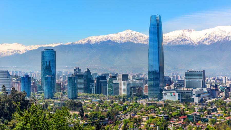 The Santiago skyline