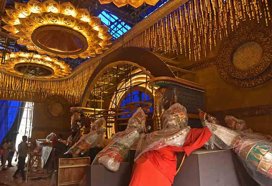 A sneak peek into Mudiali Club’s Durga Puja pandal