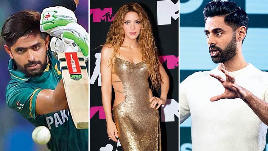 (L-R) Babar Azam, Shakira and Hasan Minhaj are among the newsmakers of the week