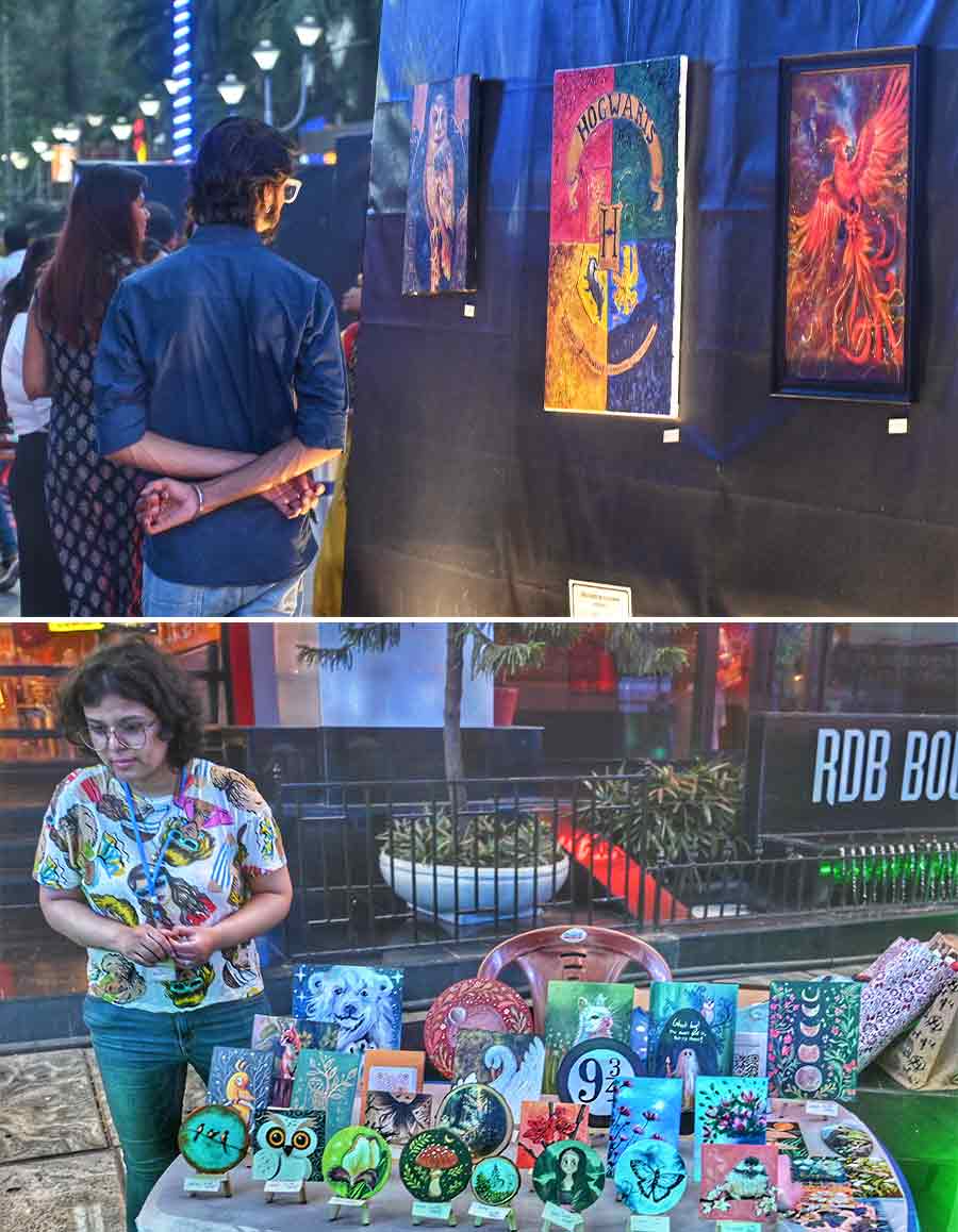 An open art exhibition cum pop-up was held on the Harry Potter at RBD Boulevard at Sector V. The exhibition named Chamber of Wizarts was presented by Magenta. It will be held from 4pm till April 7  