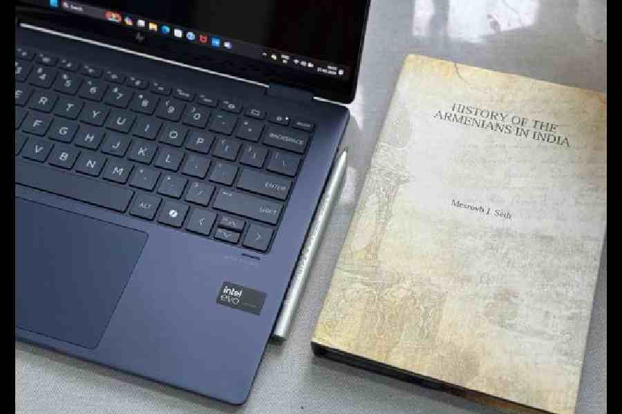 You can attach the stylus to the side of the laptop
