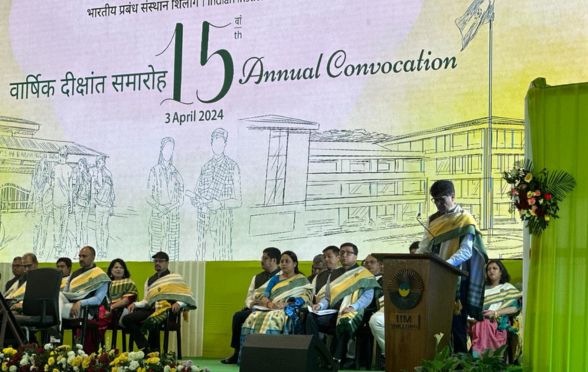 The convocation ceremony concluded with a Pledge by the graduating scholars and students led by respective program chairs, that creates a sense of pride and accomplishment as the students looked forward to making their mark in the corporate world, armed with the skills and knowledge imparted by IIM Shillong