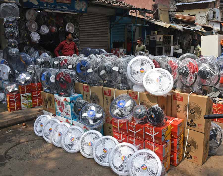 With the summers raging, demand for all kinds of fans has increased manifold. Shopkeepers selling electronic gadgets etc are geared up with new arrivals to beat the heat  