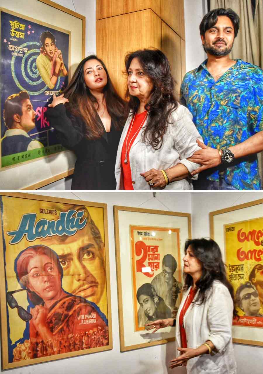 Daughter Moon Moon Sen and granddaughter Riya Sen launched a special calendar at a poster exhibition held at ICCR on the occasion of actor Suchitra Sen’s birth anniversary on Saturday 