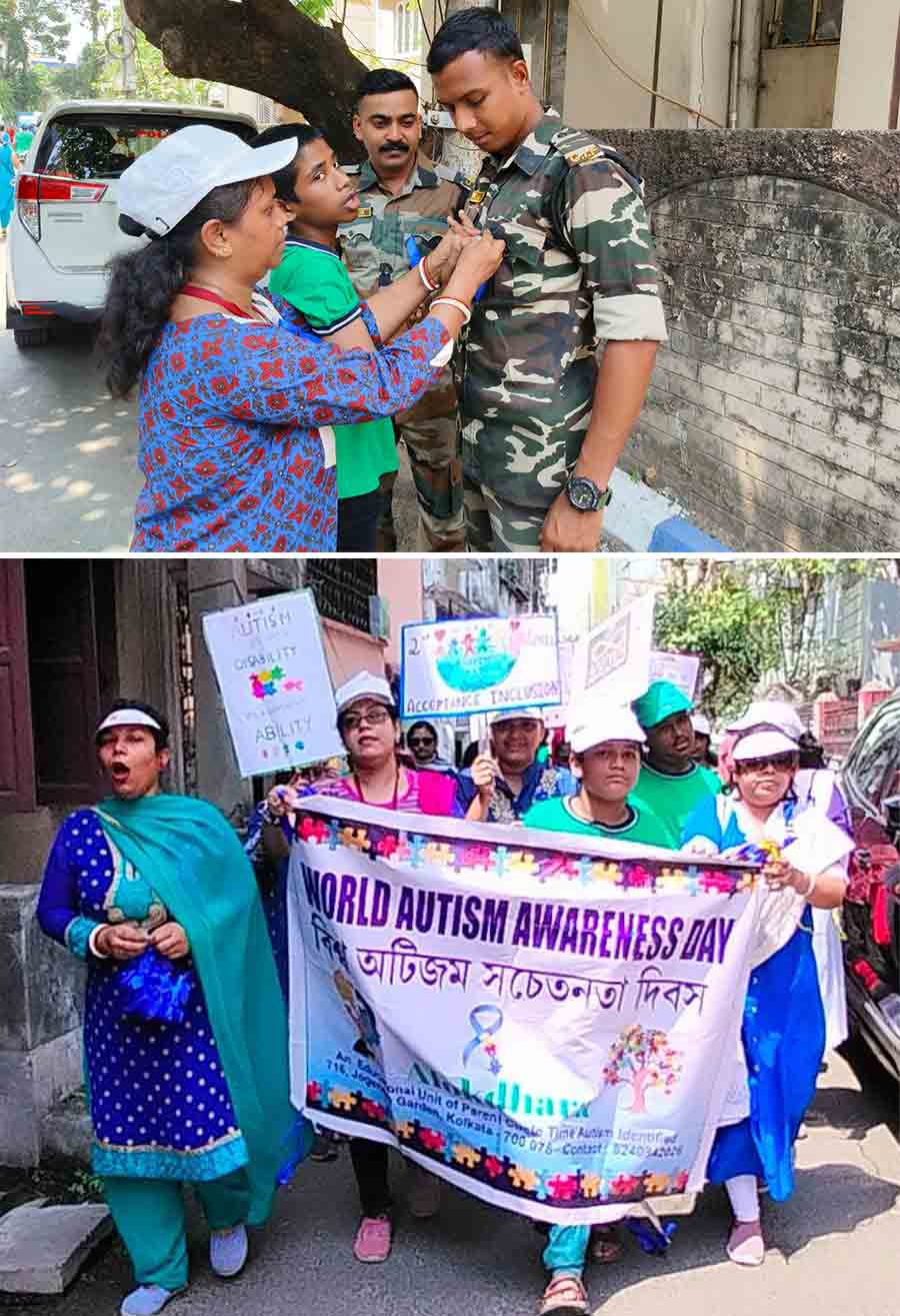 Alokdhara School For All held a rally at Jogendra Gardens area on Tuesday to observe World Autism Awareness Day 