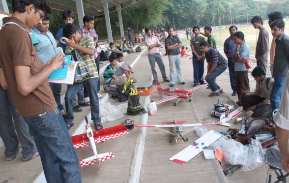 Students working on a project in IIT Madras campus