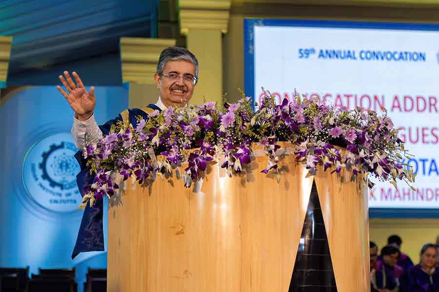 Uday Kotak addressed graduating students at IIM Calcutta's convocation, imparting wisdom and insights for their future endeavours