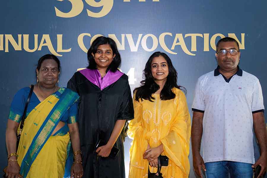 ‘As a fresher getting into IIMC was the biggest life-changing experience for me. My entire tenure here taught me how to think and solve a problem more structurally. Apart from this the ‘JOKA SPIRIT’ is a real thing as I have never seen a batch where more than 480 people step forward to support each other,’ said Anjali Rai, seen here with her parents and sister-in-law