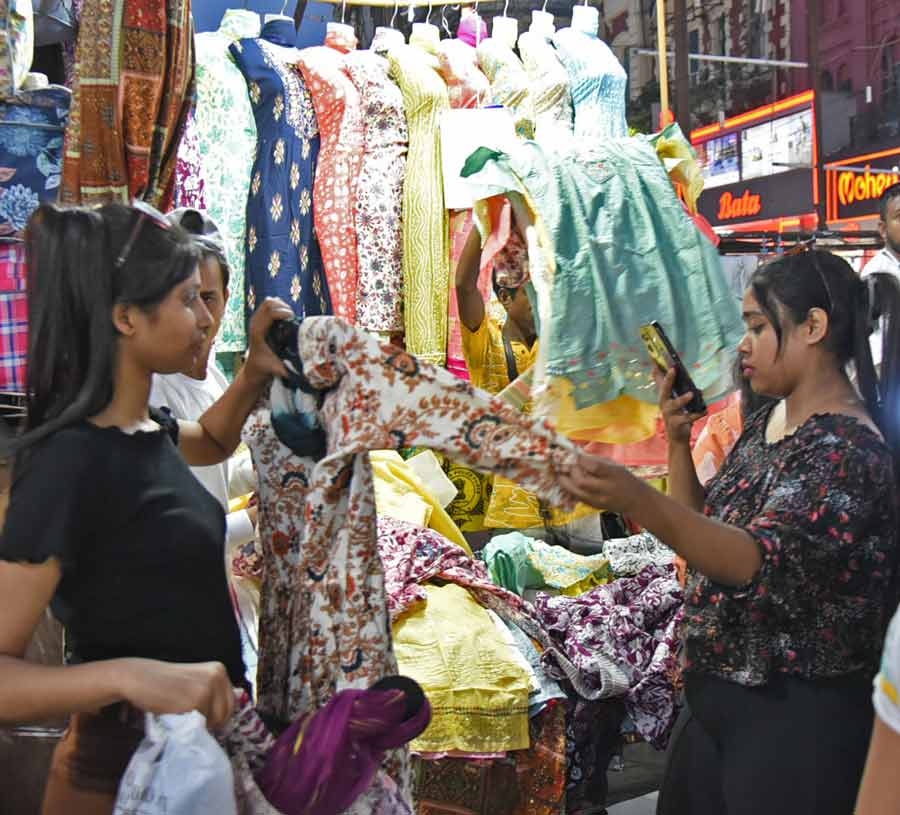 Ahead of Eid and Poila Baisakh, people were seen shopping at New Market  