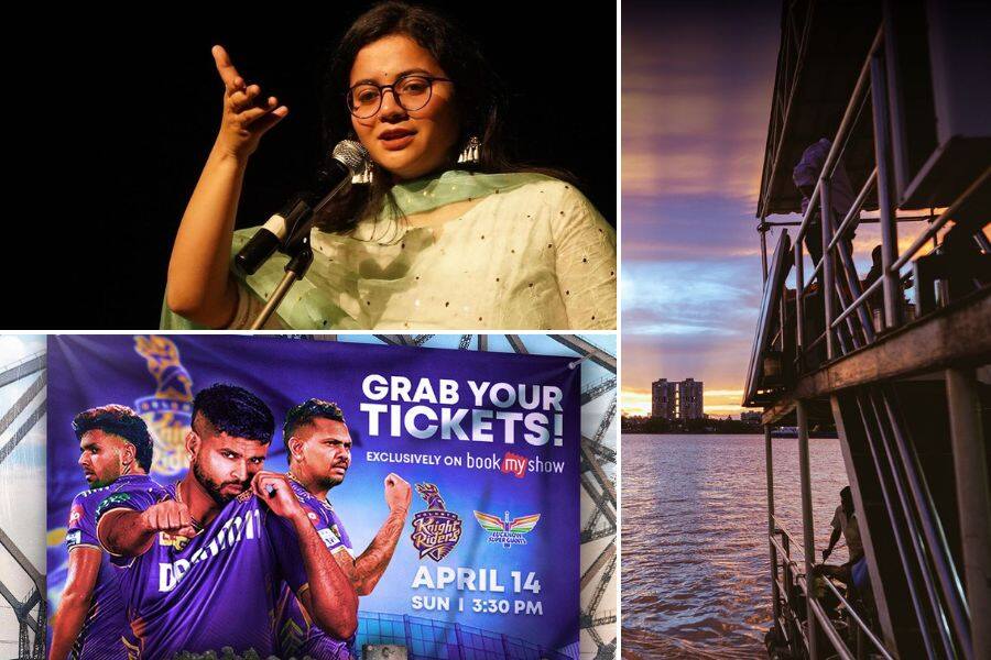 A live poetry session by Nidhi Narwal, a Bengali play written Utpal Dutt, a Kolkata Knight Riders match at the Eden Gardens