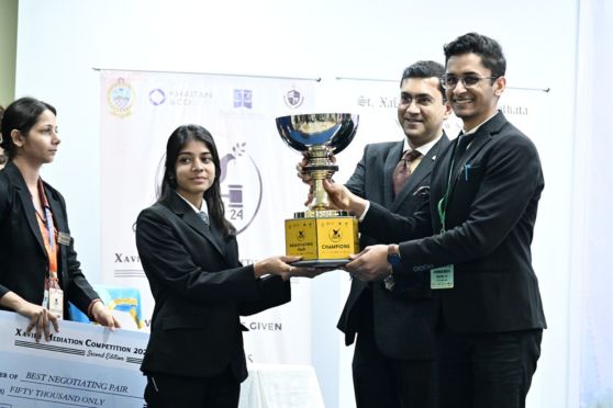 The Champion's Cup Best Negotiating Pair was won by the team from Jindal Global Law School.