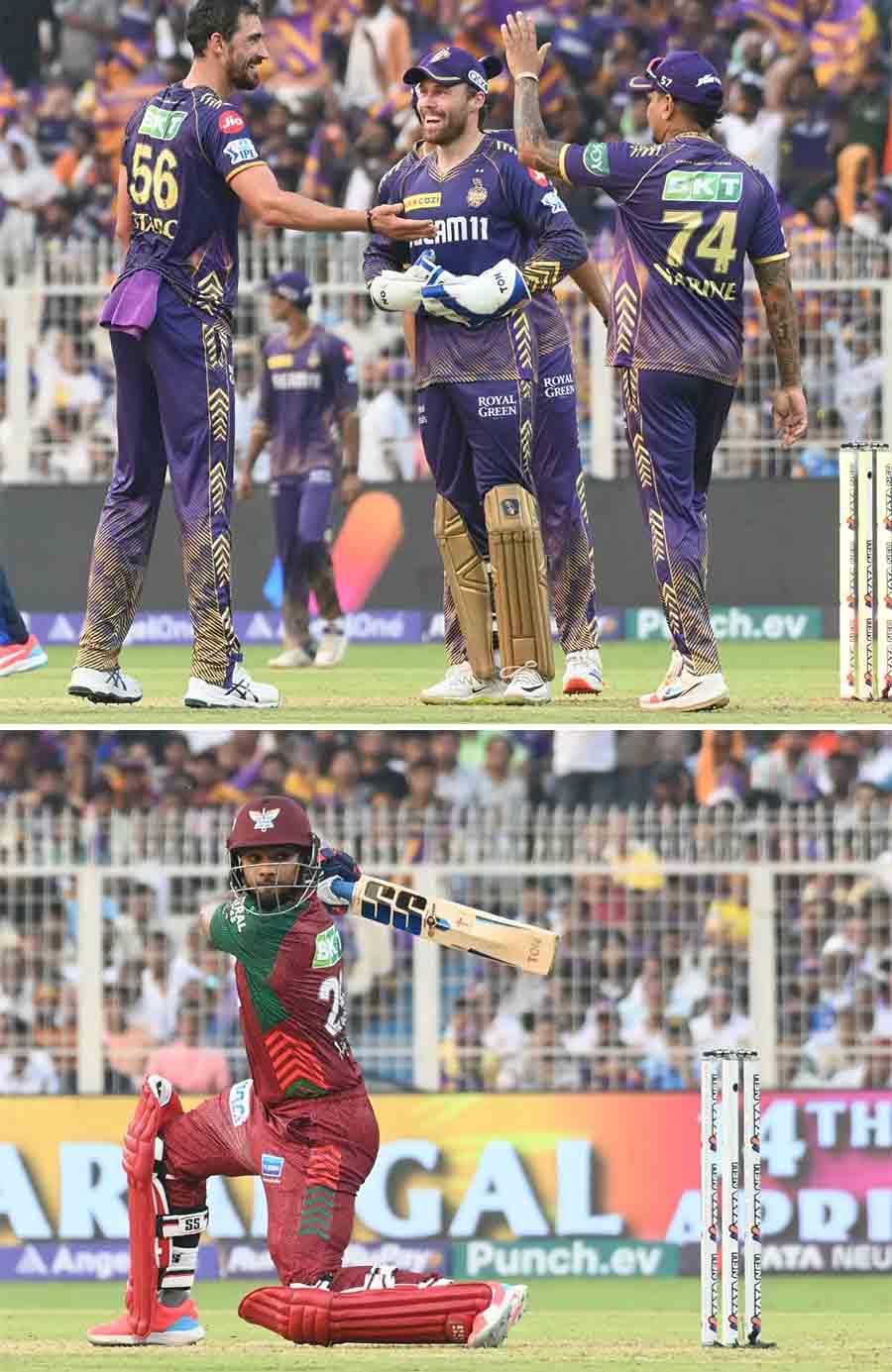 KKR fans got their Poila Baisakh gift as the home team won the match by eight wickets against LSG, who played in Mohun Bagan colours  