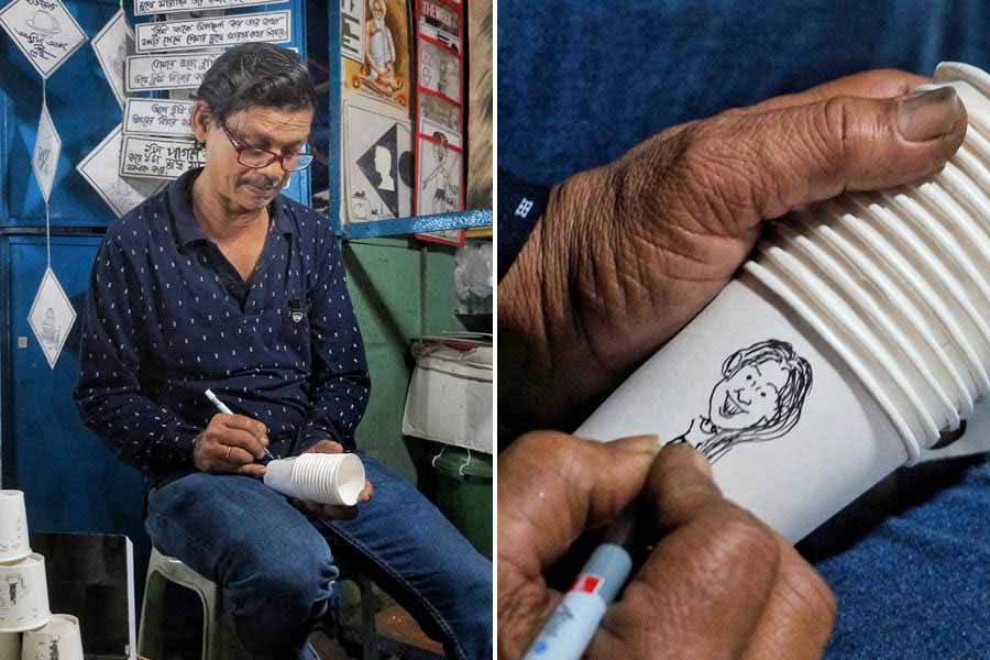 Brushstrokes in every sip: The story behind Shyama Prasad Dey’s coffee stall outside Tollygunge Metro station